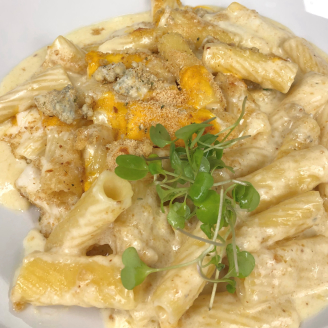 Order BAKED RIGATONI CUATRO FORMAGIO food online from Twin Willows store, Narragansett on bringmethat.com